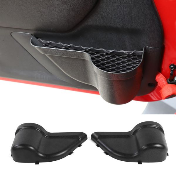 

car front door storage box net holder door pockets for wrangler jk 2011-2017 2/4 doors car interior accessories 2pcs