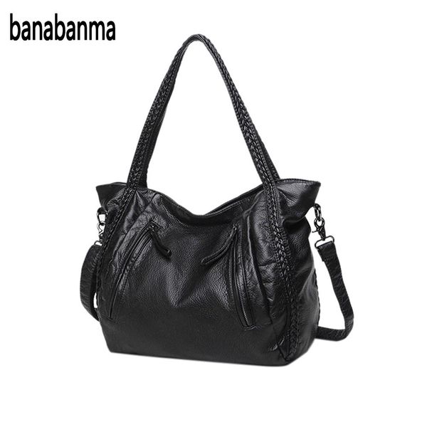 

banabanma large soft leather bag women handbags ladies crossbody bags female big tote shoulder bags 2017 fashion retro zk30