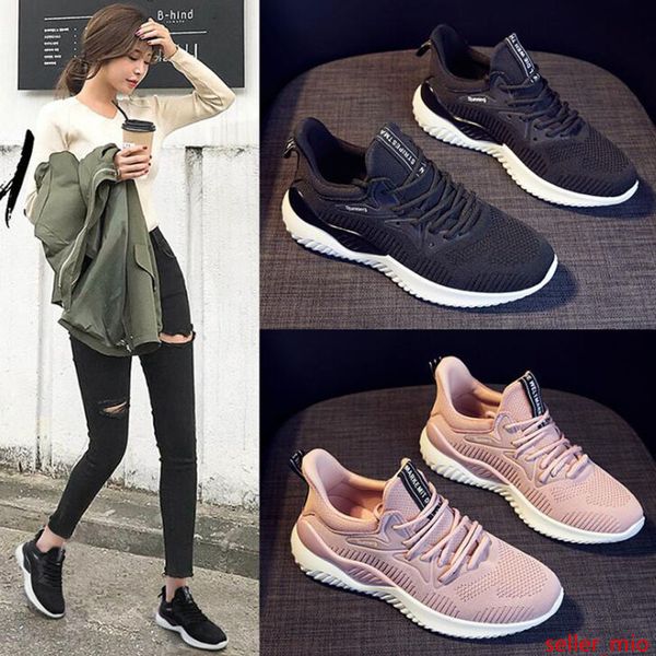 

new women casual sneaker pure white all-match fashion womens outdoor cloth shoes triple black pink mesh sneakers size 36-39