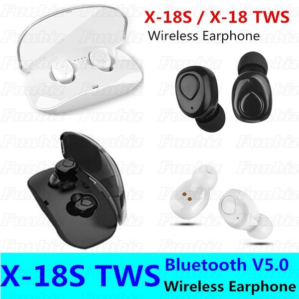 headphone 50PCS X18 TWS Invisible Mini auriculares X18S sem fio Bluetooth fone de ouvido estéreo 3D Handsfree Noise Reduction Bluetooth Headsets