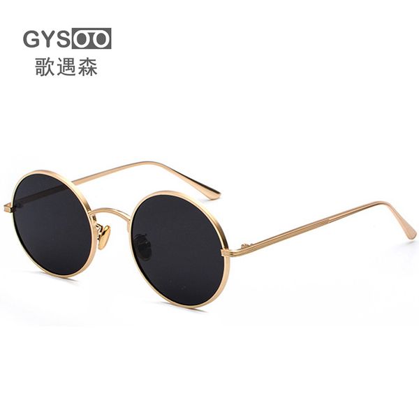 

round sunglasses retro hip hop-mens polarized sun glasses womens round frame trill republic man tai zi jing, White;black