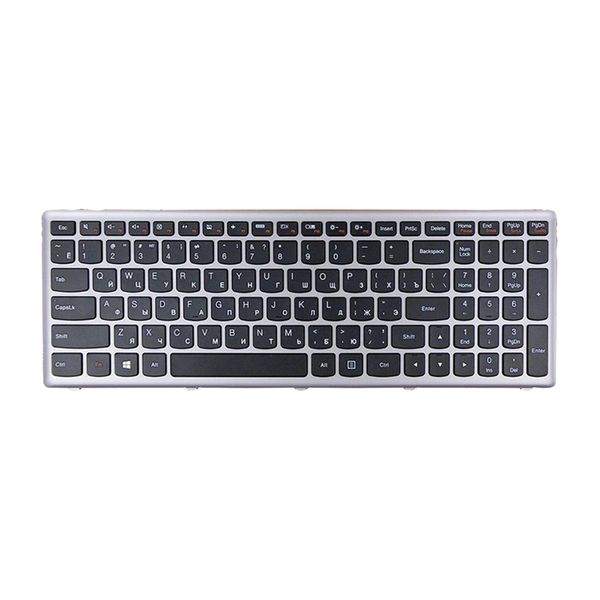 

black plastic ru lapkeyboard with silver frame for