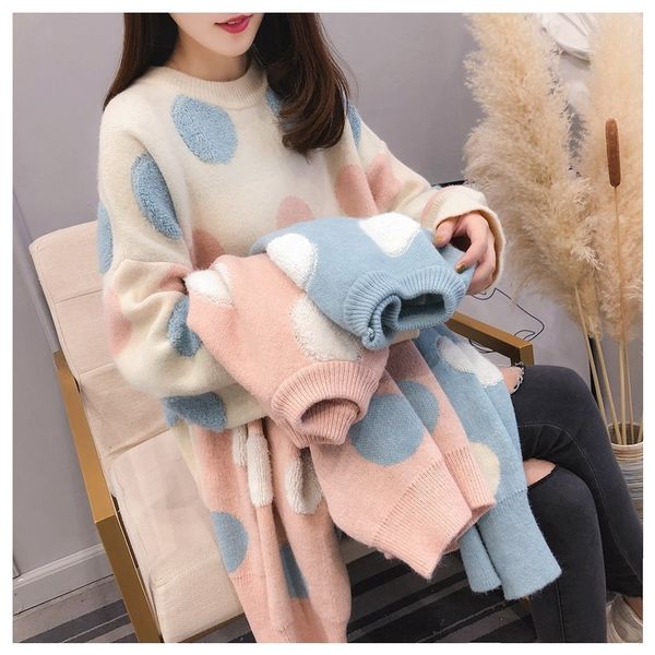 

knit sweater women loose winter knitted long-sleeve autumn pullovers female casual turtleneck basic fashion, White;black
