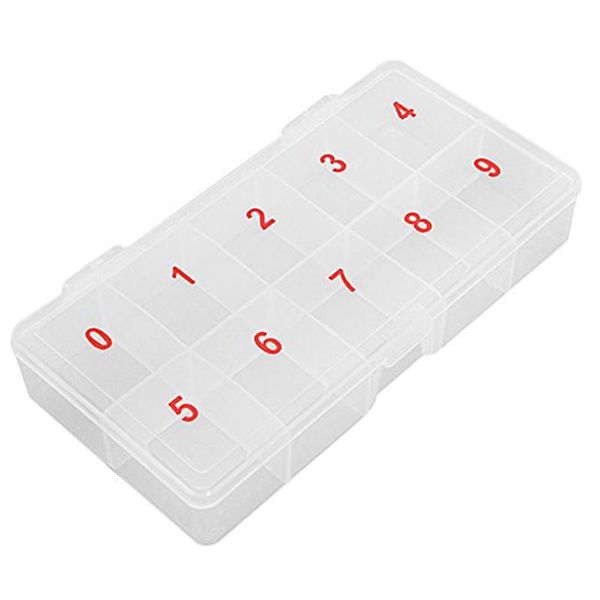 

false nail art storage 10 cells vibrant glamour false nail art tips acrylic storage case earring necklace box container