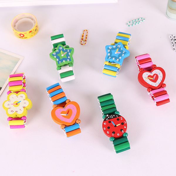

watch cartoon bracelet wooden crafts student babys children stationery wristwatches shaper trinmmer shirts supplies