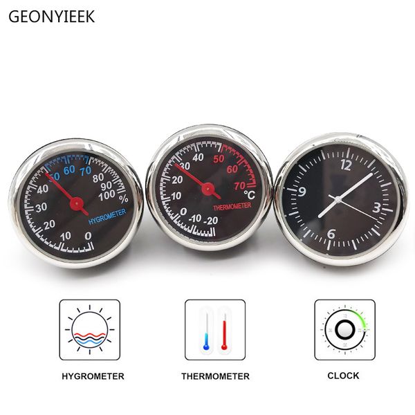 

car automobile digital clock auto watch automotive thermometer hygrometer decoration ornament clock in car accessories styling