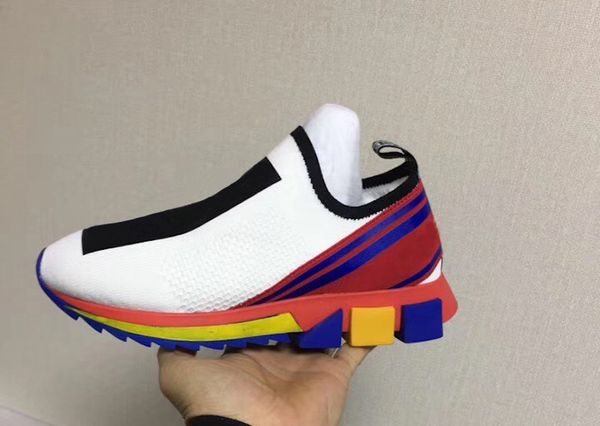 

luxury fashion sorrento sneaker designer shoes fabric stretch jersey slip-on sneaker lady two-tone rubber micro sole casual shoes t01, Black