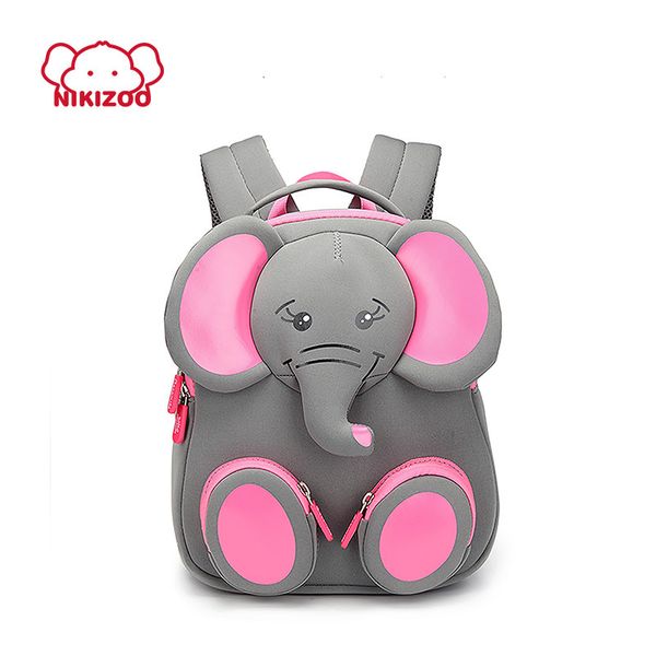 

new fashion and kindergarten girls' schoolbag 3d elephant anti lost travel shoulder bag children's backpack