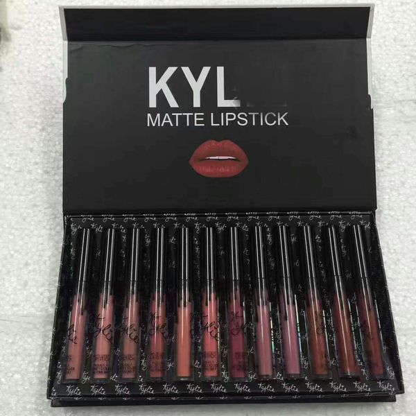 

мода розовый матовый жидкое lipgloss марка brithday take me на 12 цветов помад косметика 12шт блеск для губ gloss set