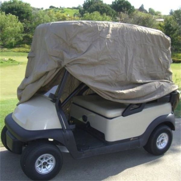 

waterproof 2 passengers car detector golf cart protect cover uv resistant for two passenger car club khaki