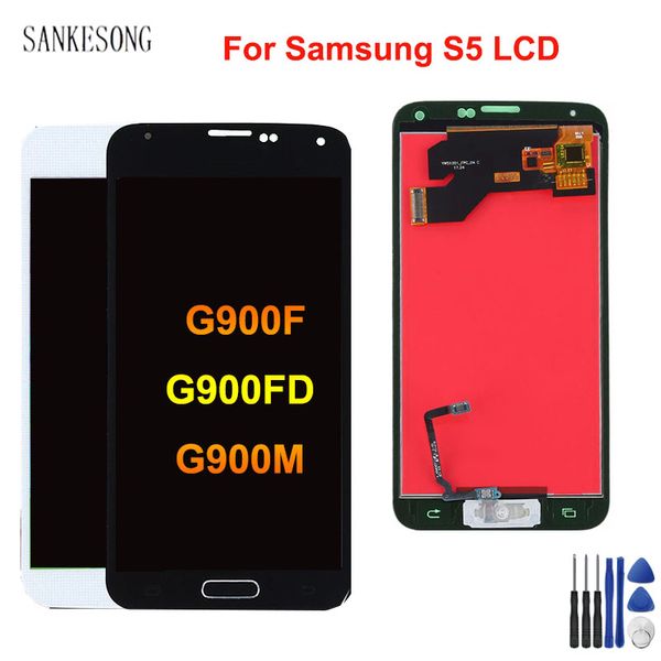 

для samsung galaxy s5 i9600 g900 g900f g900a телефон жк-дисплей с сенсорным экраном дигитайзер ассамблея галактика s5 жк-дисплей
