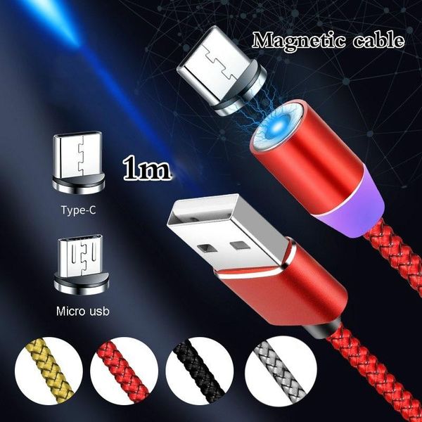 

magnetic usb cable fast charge c-cable magnet charger data charging mini mobile phone cable usb cable
