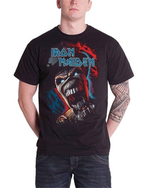 

official iron maiden t shirt trooper album cover band logo mens cotton hsirts women t0116, White