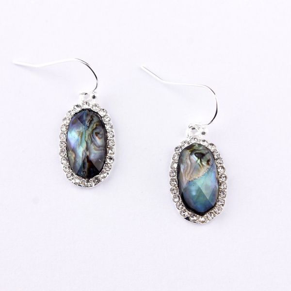 

silver tone классический дизайн pave стеклянные кристаллы abalone shell грановитая смола овальный мотаться себе кендра симпатичные малый сер
