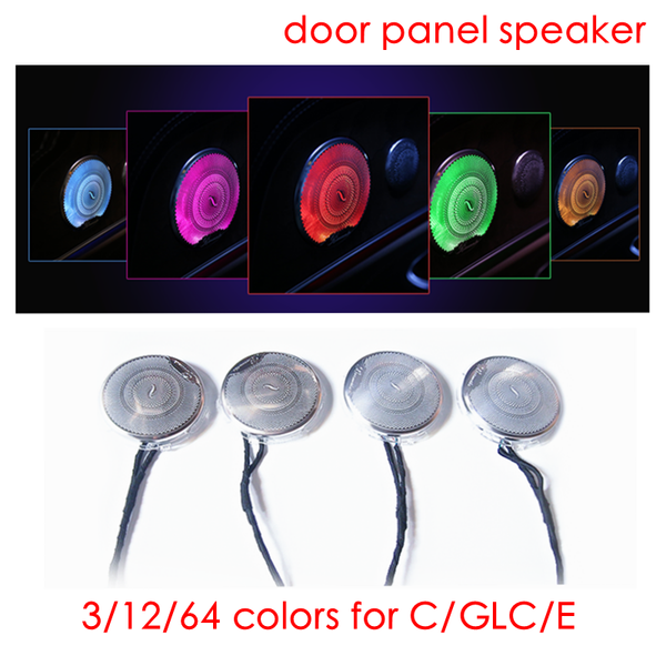 

door panel tweeter audio speaker cover ambient lamp for c glc w205 x253 synchronized with car ambient light