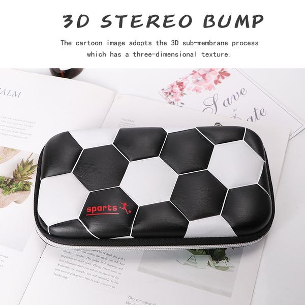 

students pencilcase eva creative school stationery big size hard3d football pencil case