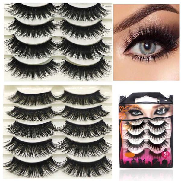 

5/10/20pair thick lash extension tool natural long fake false eyelashes full strip handmade soft eye lashes makeup tools