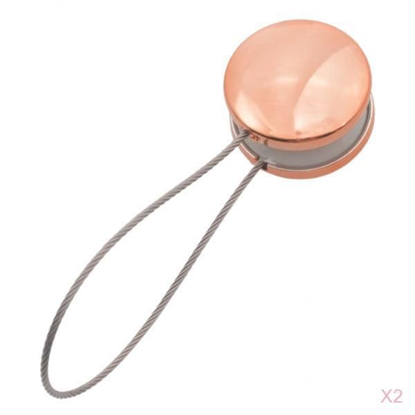 

2pcs modern magnetic tie-backs buckle for curtains, nets,voiles rose gold