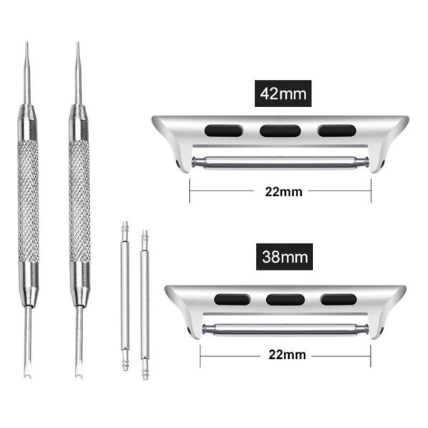 

Apple watch trap converter adapter 2pc pair ear connector iwatch band 42mm 38mm watchband bend connector apple watch buckle dhl