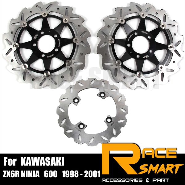 

rider motorcycle cnc front rear brake disk disc for zx6r ninja 636 2002 floating motorcycles brake rotors zx 6r 02