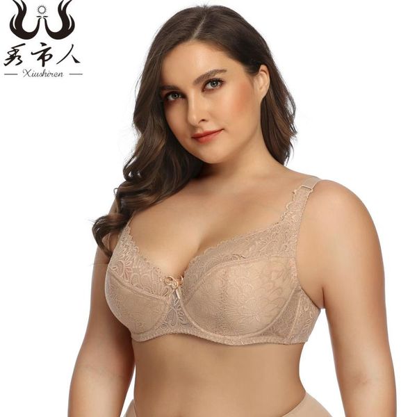 

european and american plus size women ultra-thin breathable lingerie plus size french bralette push up bras lace bra women, Red;black