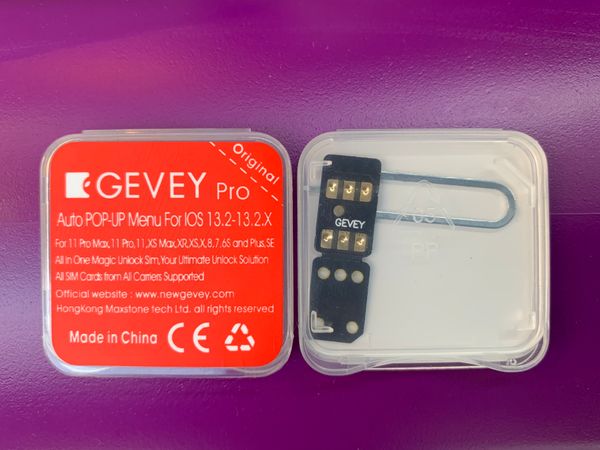 

1pc new v13.1.1 gevey pro perfect unlock all iphones13.2 13.1.1 iccid +mnc mode unlock for iphone11pro pro xs max xr xs/8/7/6/5s /se lte 4g