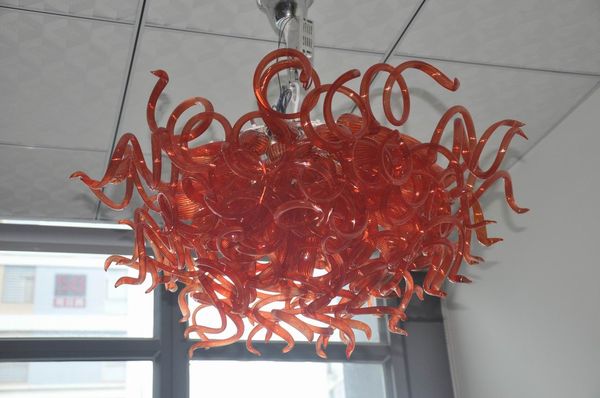 

dale chihuly style mouth blown glass chandeliers customized colored blown glass pendant lamps for living room decor