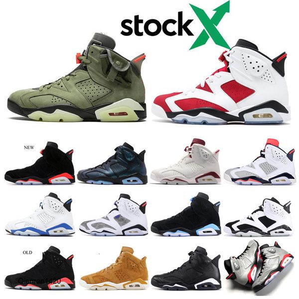 

stock x new bred 6 6s premium mens basketball shoes travis scotts old black infrared black cat unc men sports designer sneakers