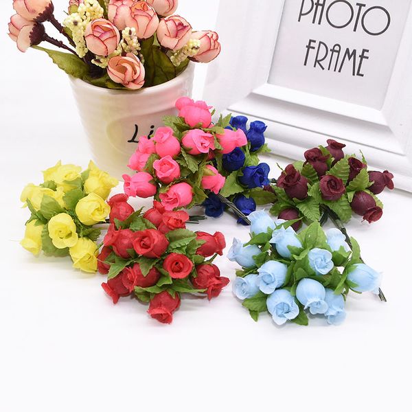 

72/144pcs 1cm mini pomegranate flower artificial silk flower handmade wreath supplies wedding home decoration