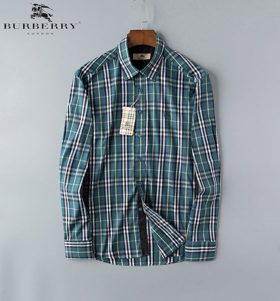 

bbr burb brand mens designer short sleeve shirts firmate dress shirts fashion casual luxury shirt plaid shirt homme button up 0059