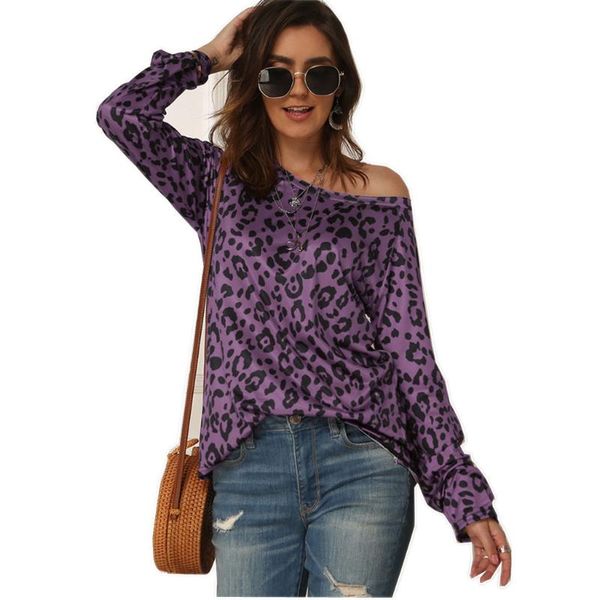 

spring / summer 2020 long sleeve print off-shoulder women, Black