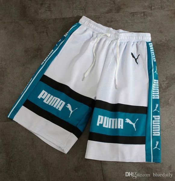 

puma puma новое письмо печати баскетбол мужские дизайнерские шорты прилив уличная одежда хип-хоп мужчины бегуны свободные животные шорты для, Black