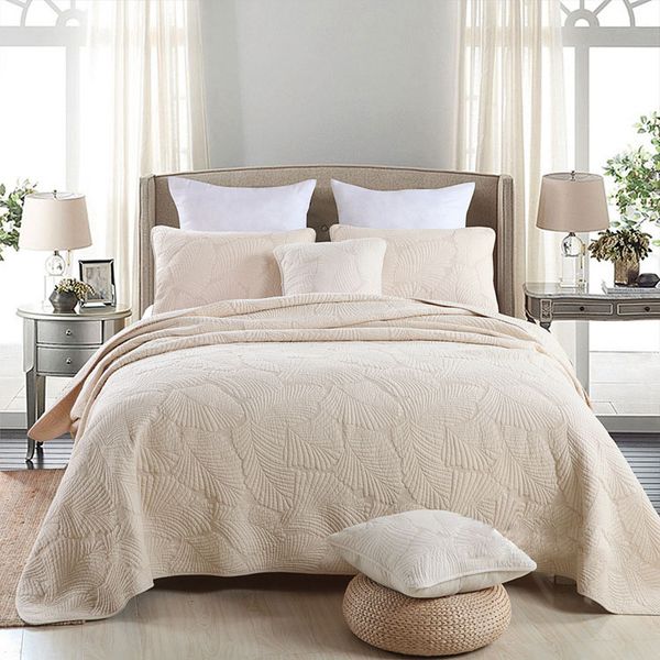 Soft Cotton Bed Cover Set White Beige Green Pink Bedding Sets Queen Double Size Quilted Bed Spread Sheets Blanket Set Bohemian Bedding Cheap Bedding
