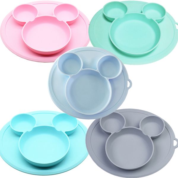 

Children's Silicone bowl Sucker Bowl children plate baby silicone plate baby feeding dish