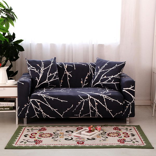 Universal Slipcovers Sectional Elastic Stretch Sofa Cover For
