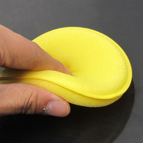 

car vehicle polish foam sponge hand soft wax yellow sponge pad buffer detailing care waxing polish foam