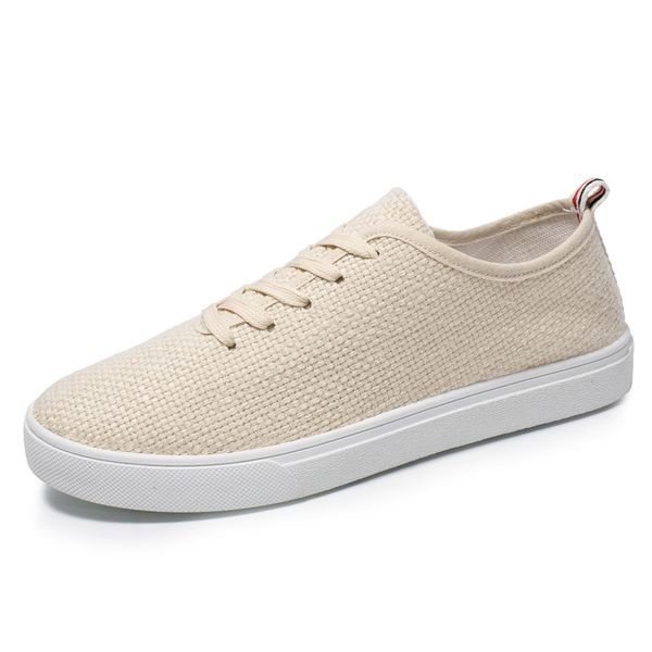 

men's non-leather casual shoes man lace-up low-cut flats loafers student outdoor work drive shoes sellers time limit, Black