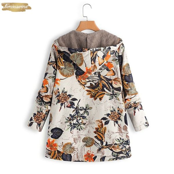 

fleece 5xl size long parkas coats vintage floral print thick plus jacket winter female hooded warm outerwear parkas, Black