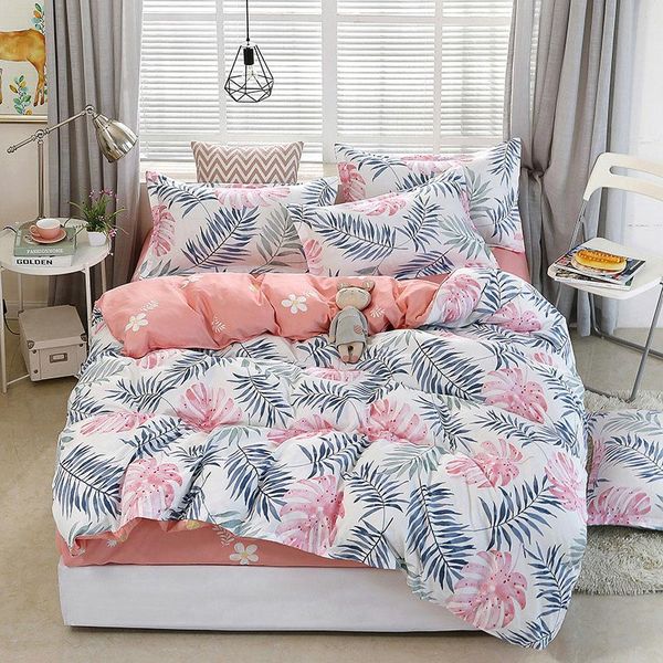 

Tropical Plant 4pcs Kid Bed Cover Set Duvet Cover Adult Child Bed Sheets And Pillowcases Comforter Bedding Set