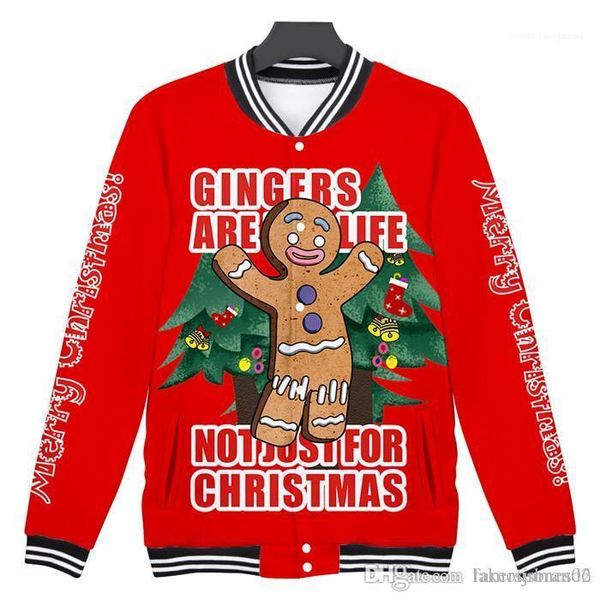 

homme clothing ugly gingerbread man festival casual apparel mens christmas designer jackets long sleeve crew neck winter, Black;brown