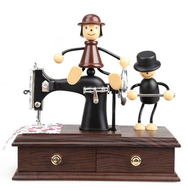 

vintage mini швейная машина shape music box механические шкатулки день рождения рождественский подарок таблица декора украшение