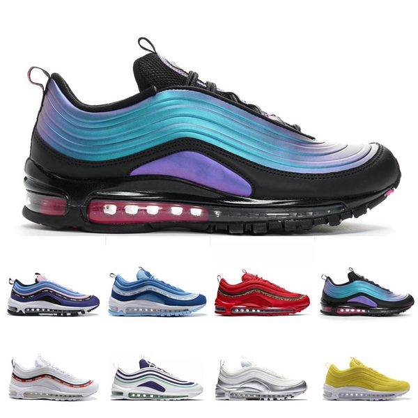 

2019 iridescent cushion bright citron throwback future undefeated running shoes triple white mustard red metallic trainer sports sneakers