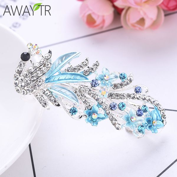 Peacock Hair Clips For Women Hot Sale Barrettes Wedding Bridal