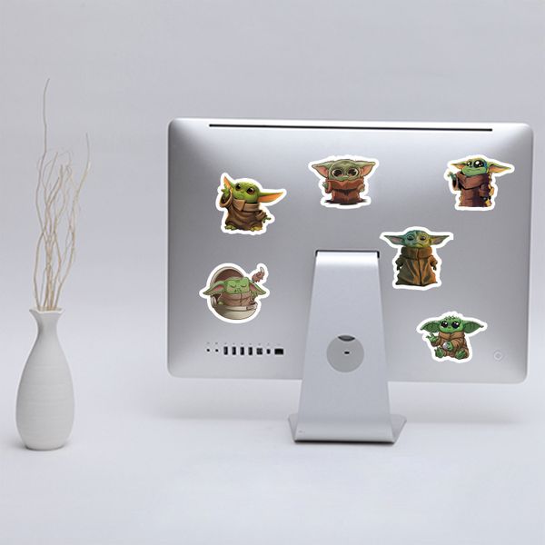 

50pcs baby yoda star-wars mandalorian stickers for lapskateboard home decoration car scooter decal