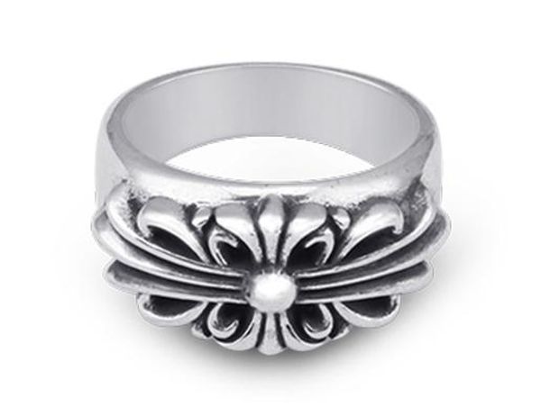 

925 sterling silver rings trend personality jewelry punk style mens and womens lovers gift hip hop cross style luxury designer jewelry 0022, Golden;silver