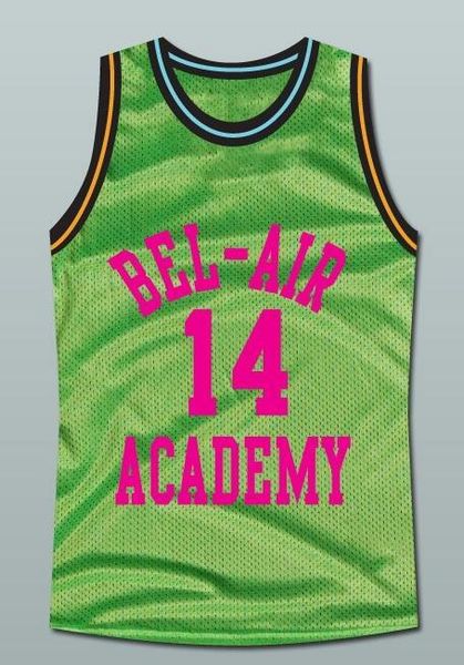 

custom men youth women vintage #14the fresh prince of bel-air will smith basketball jersey size s-4xl or custom any name or number jersey, Black