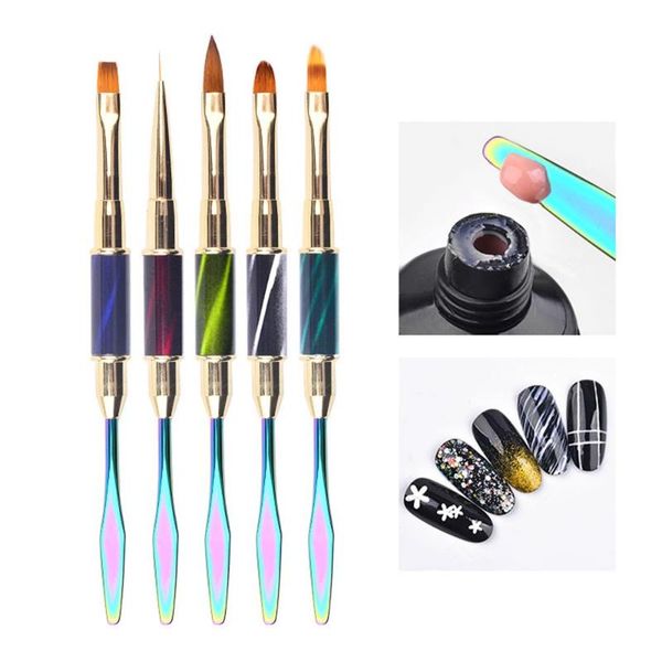 

professional nail art dotting tool painting brush dotting pen uv gel polish brush nail art picker pen, Silver