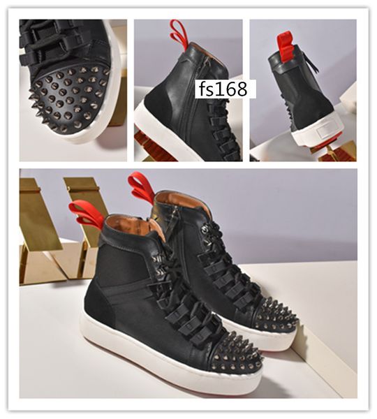 

fashion new krystal spike sock donna flat neoprene sneakers luxury mens red bottoms shoes womens rivet spiky sock junior size 36, Black