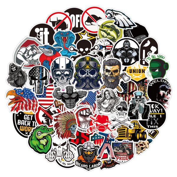 

100pcs hard hat stickers kits helmet welding construction alliance funny stickers suitcase notebook cup graffiti stickers