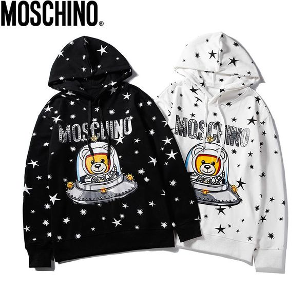 

19fw luxurious brand design moschinos hooded hoodie men women fashion gypsophila print casual streetwear sweatshirts outdoor sweatshirt, Gray;blue